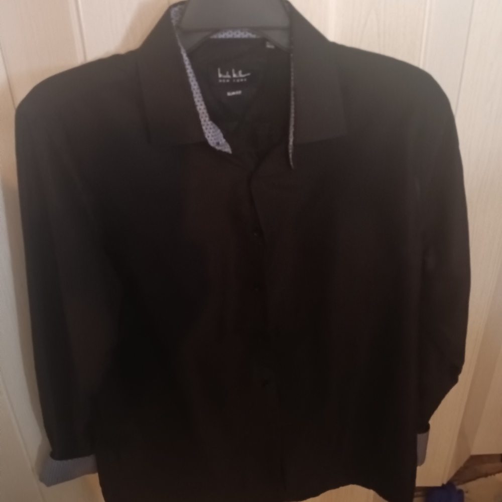 Nicole Miller Black Dress Shirt for Men--Being Sold By My Autistic Son